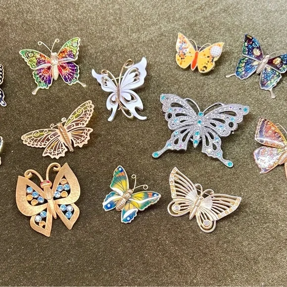 VTG and modern Butterfly Brooch lot - Picture 1 of 10